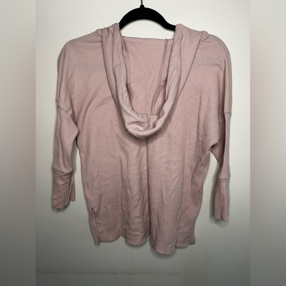 Women’s Calvin Klein Performance Waffled High-Low Hem Hoodie Pink Size Small - Picture 2 of 7